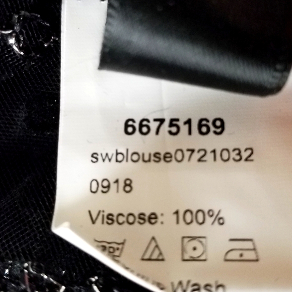 Shein Black Sheer Embroidered Women's Top - Picture 5 of 5